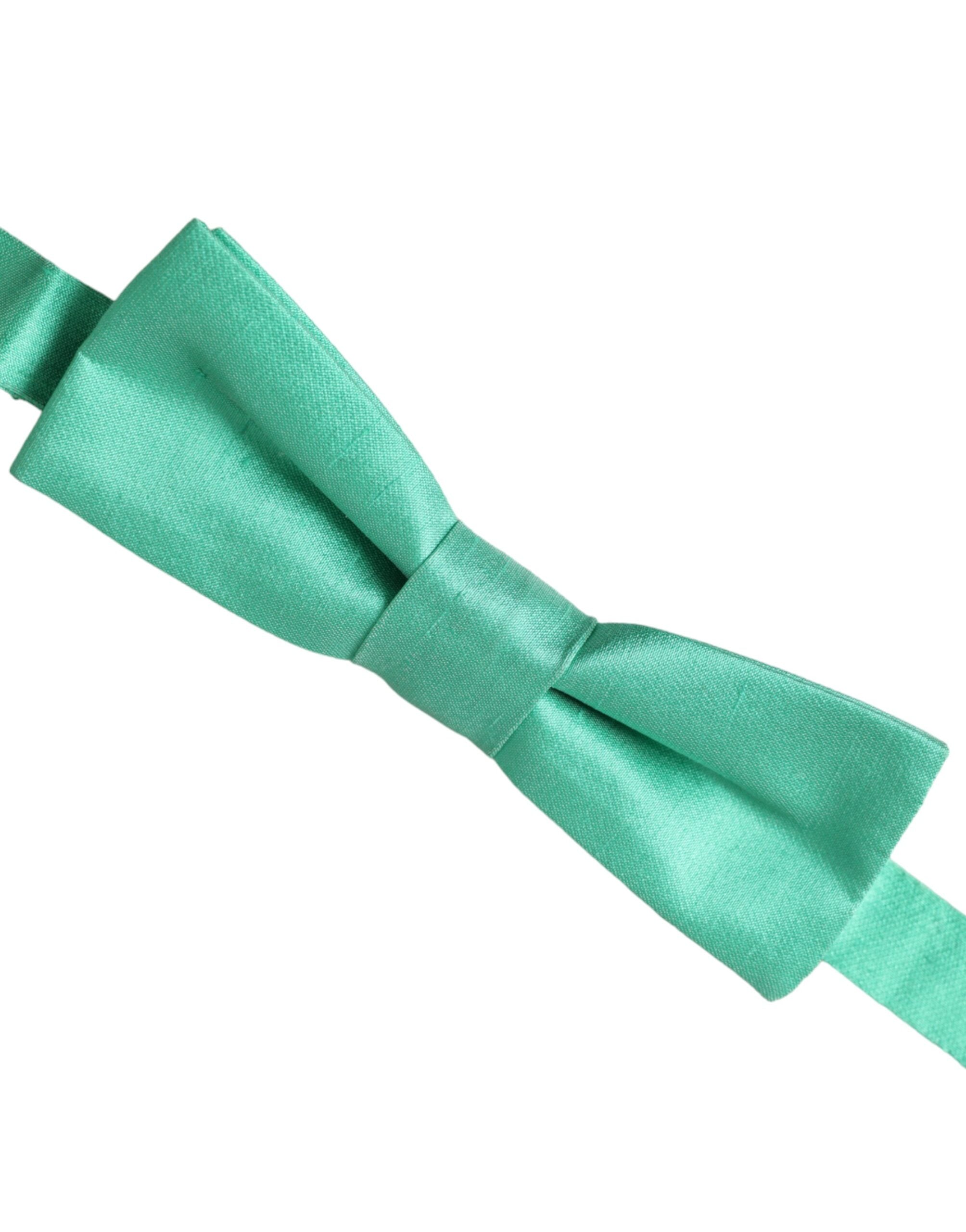 Nœud Papillon Homme Dolce & Gabbana en Soie Vert Menthe Ajustable