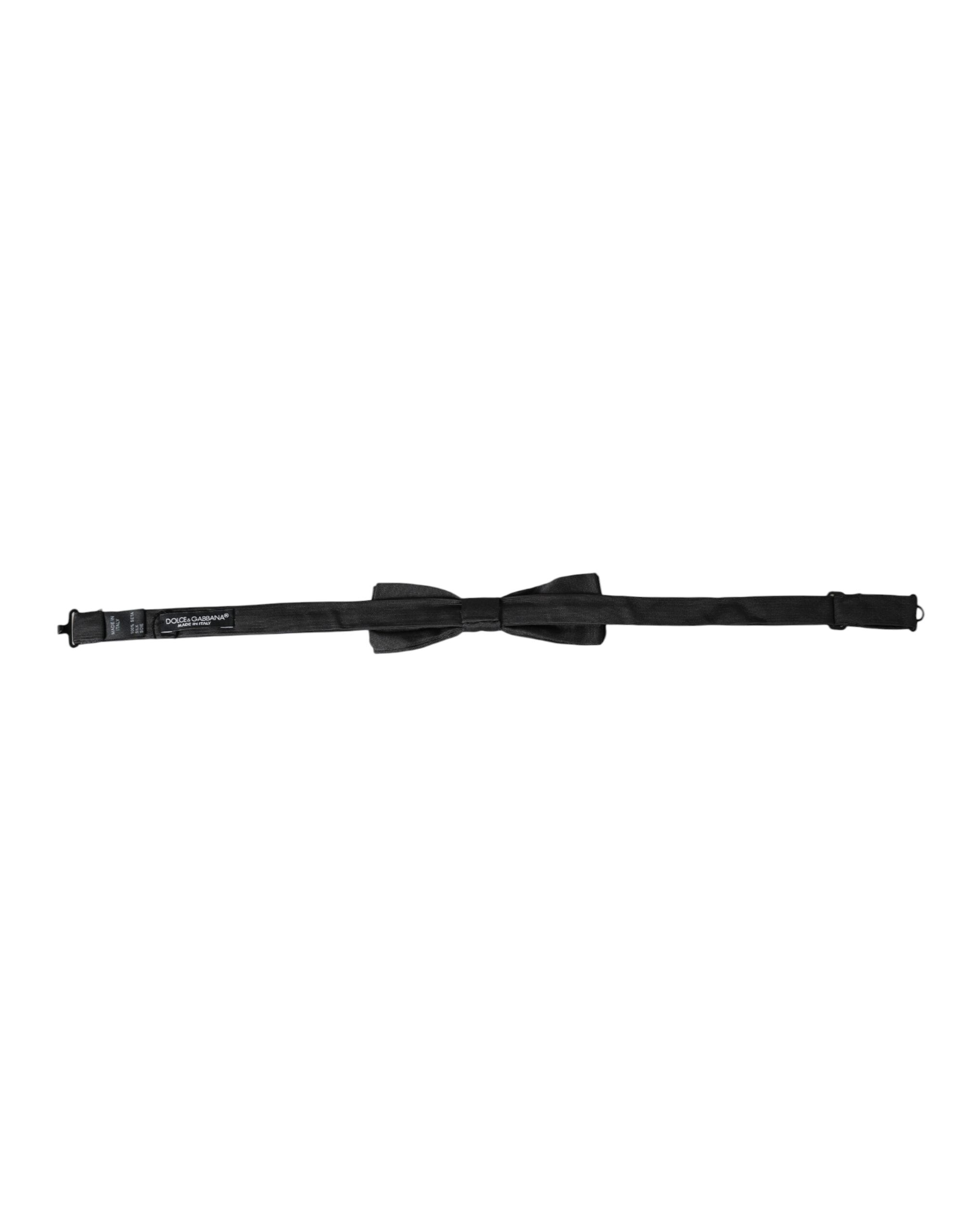 Nœud Papillon Réglable en Soie Noire Homme Dolce & Gabbana