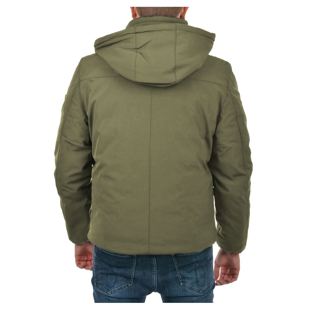 Yes Zee Green Nylon Men Jacket