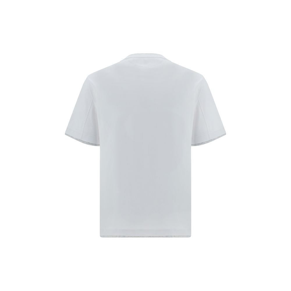 T-shirt en coton blanc Brunello Cucinelli