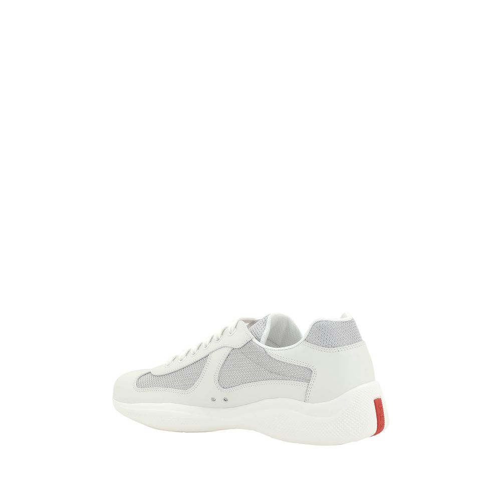 Baskets basses Prada en polyamide blanc