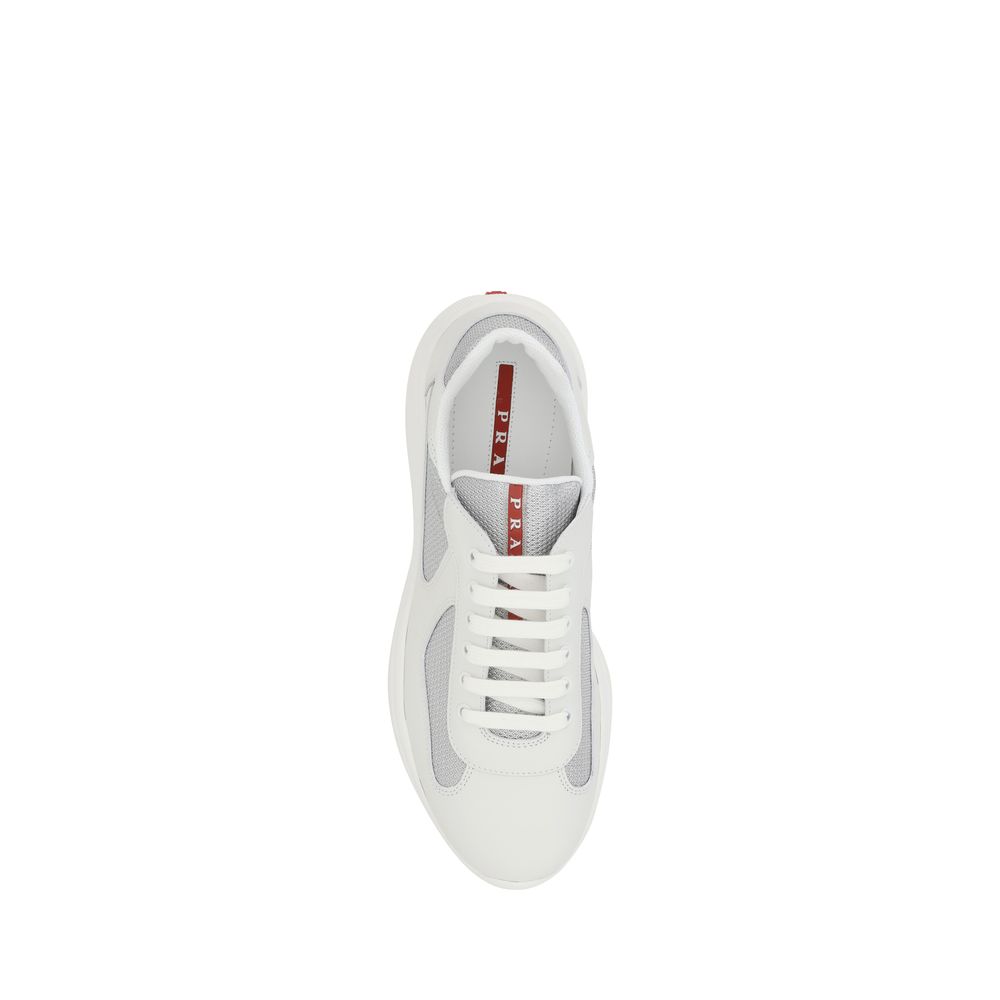 Baskets basses Prada en polyamide blanc