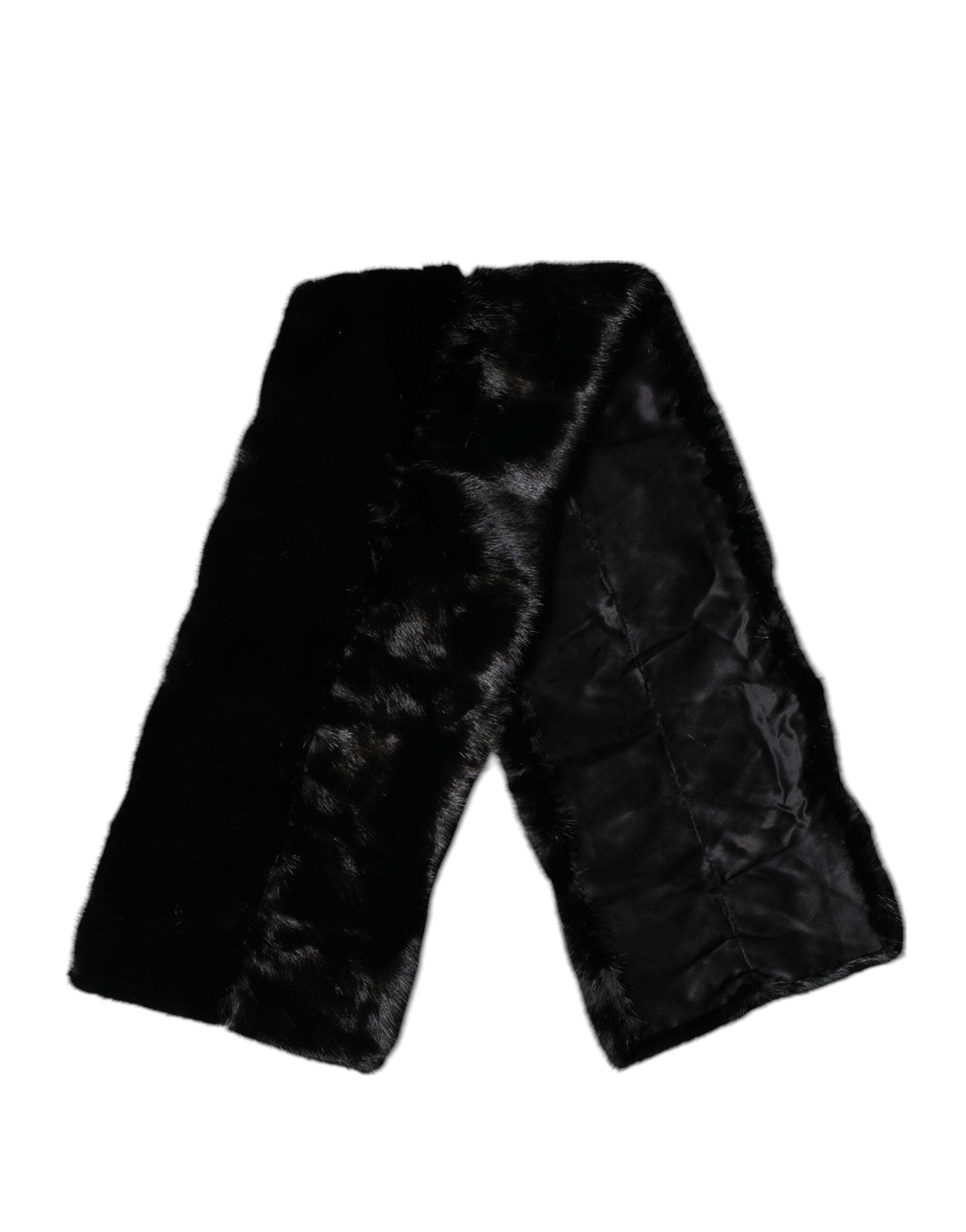 Dolce & Gabbana schwarzer Pelzschal, Halswärmer, Kragen, Schal
