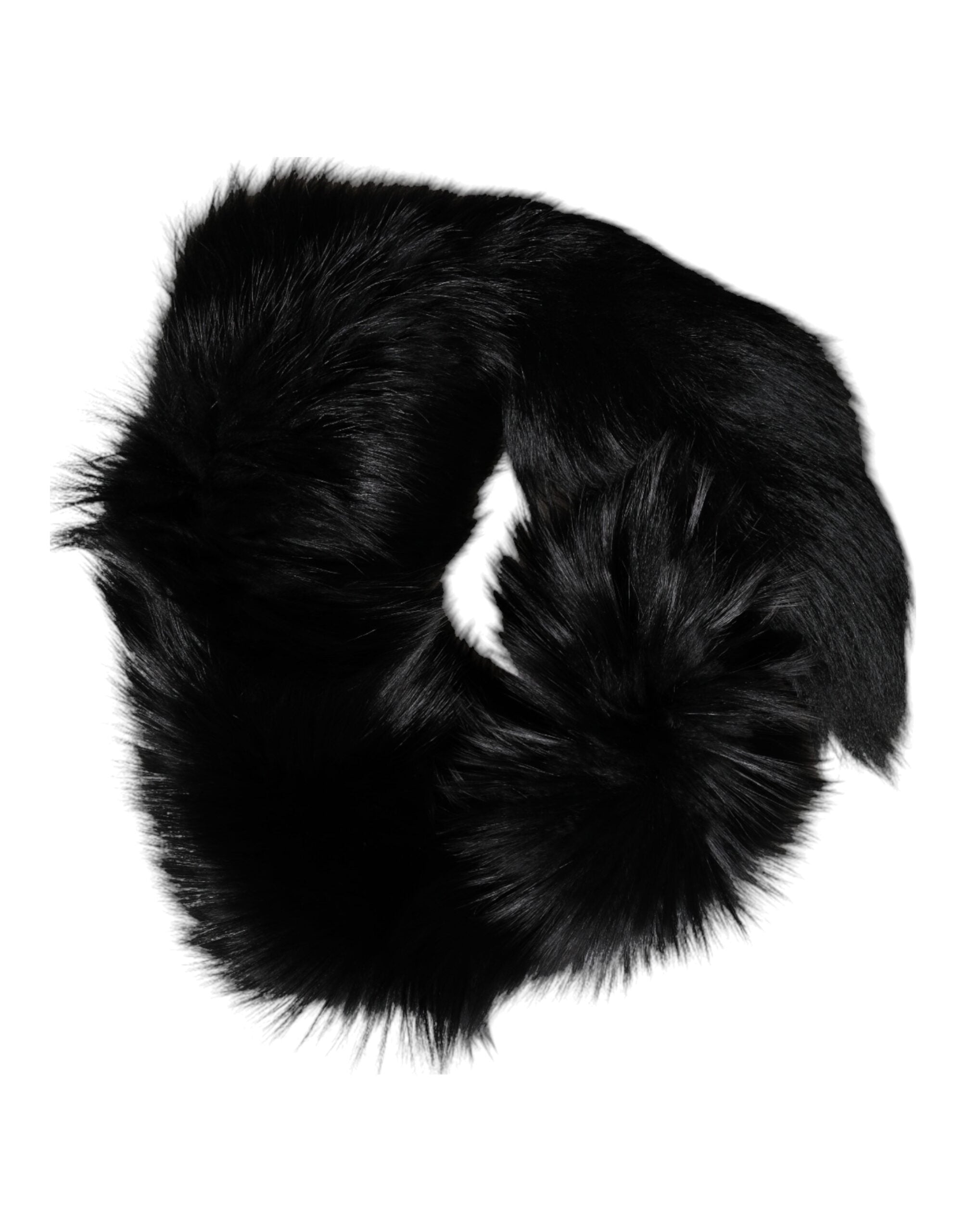 Dolce & Gabbana Tour de cou/Col en fourrure de renard noir Écharpe d'hiver