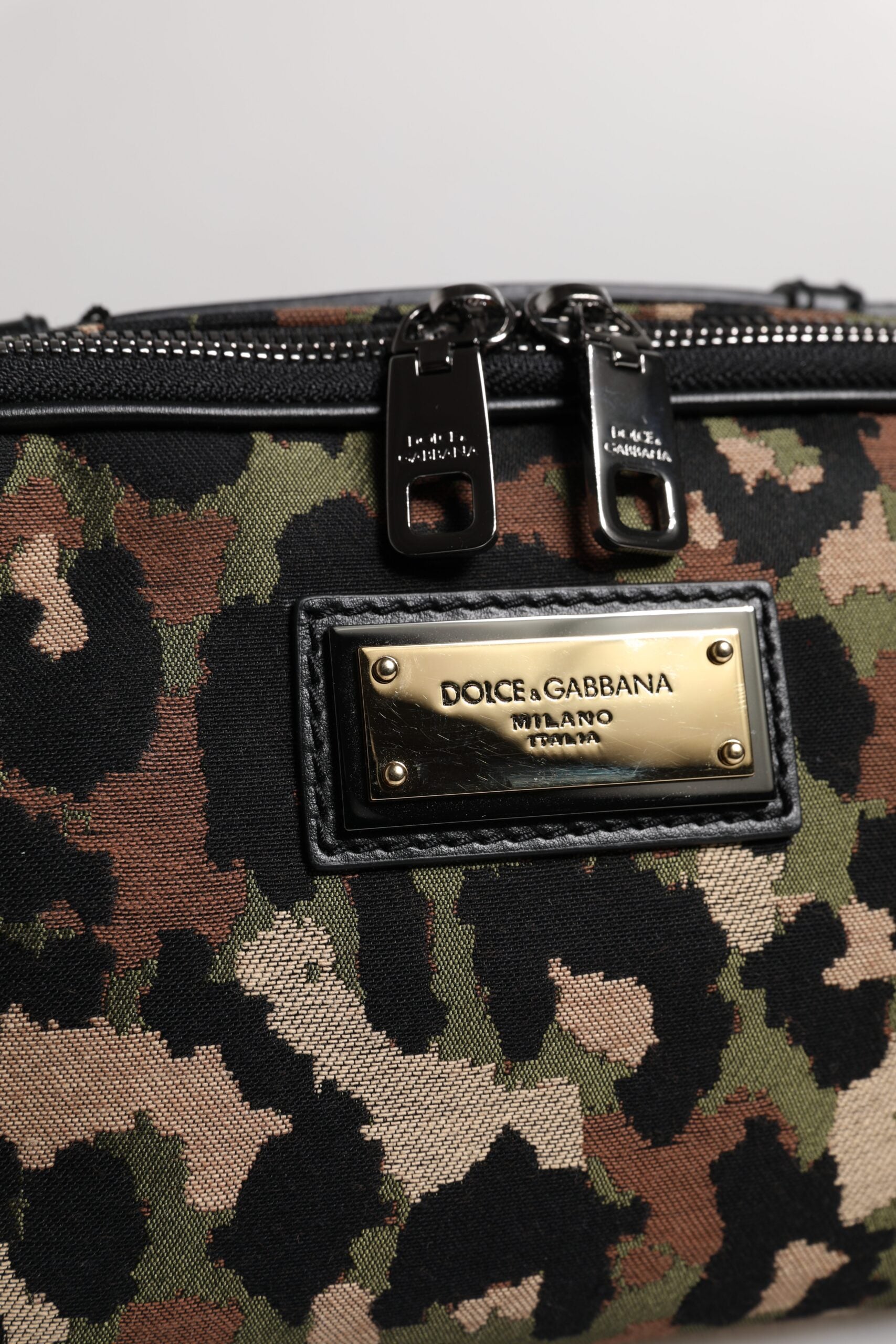 Dolce & Gabbana Mehrfarbiger Leopard DG Logo Gürtel Bauchtasche