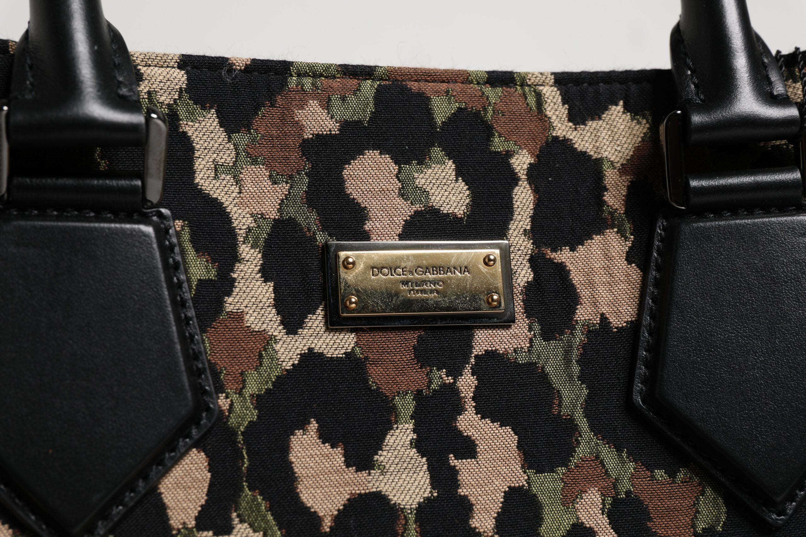 Dolce & Gabbana Multicolor Leopard Shopping Tote Shoulder Bag