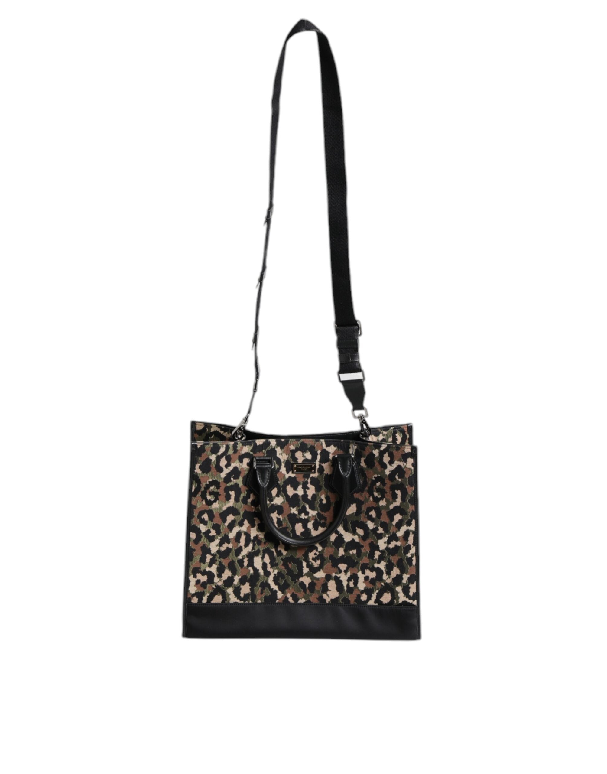Dolce & Gabbana Multicolor Leopard Shopping Tote Shoulder Bag