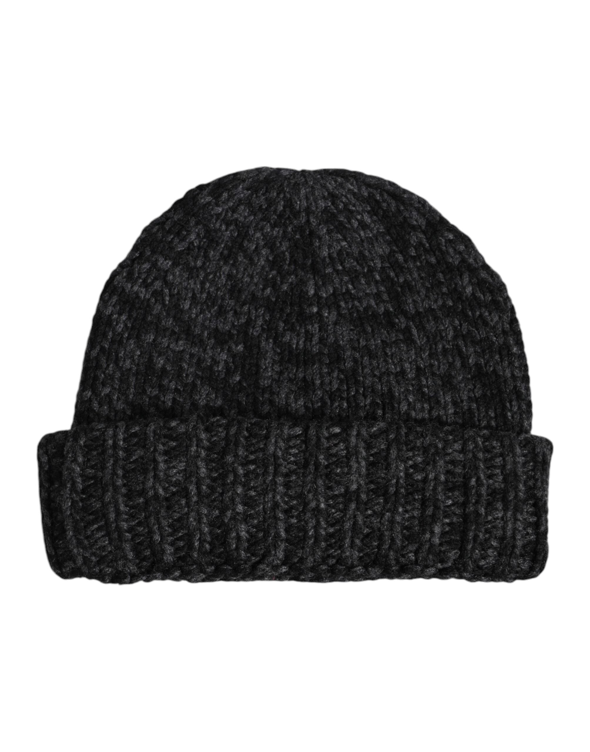 Dolce & Gabbana Gray Cashmere Knitted Winter Beanie Hat