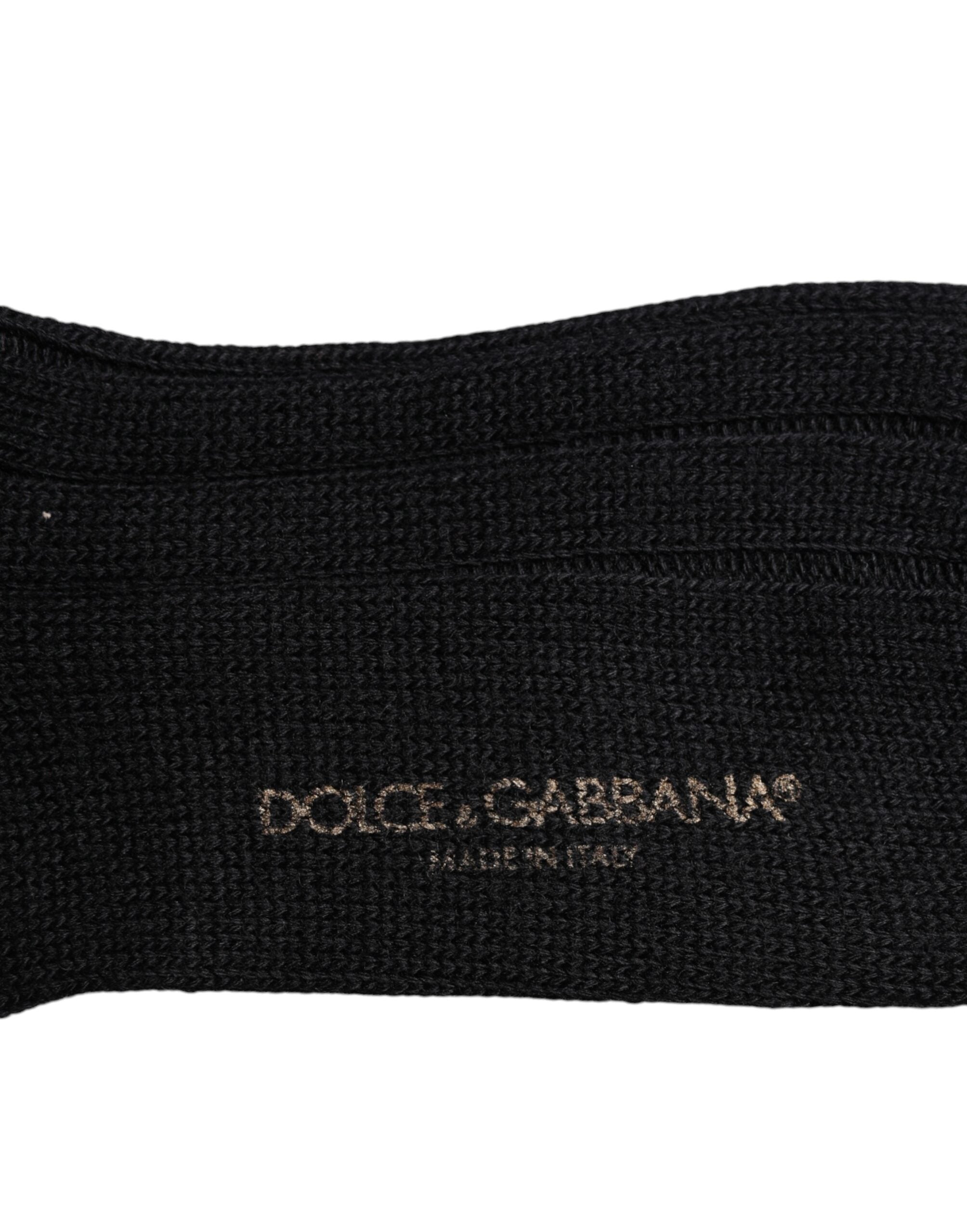 Chaussettes mi-mollet Dolce & Gabbana noires imprimées logo DG