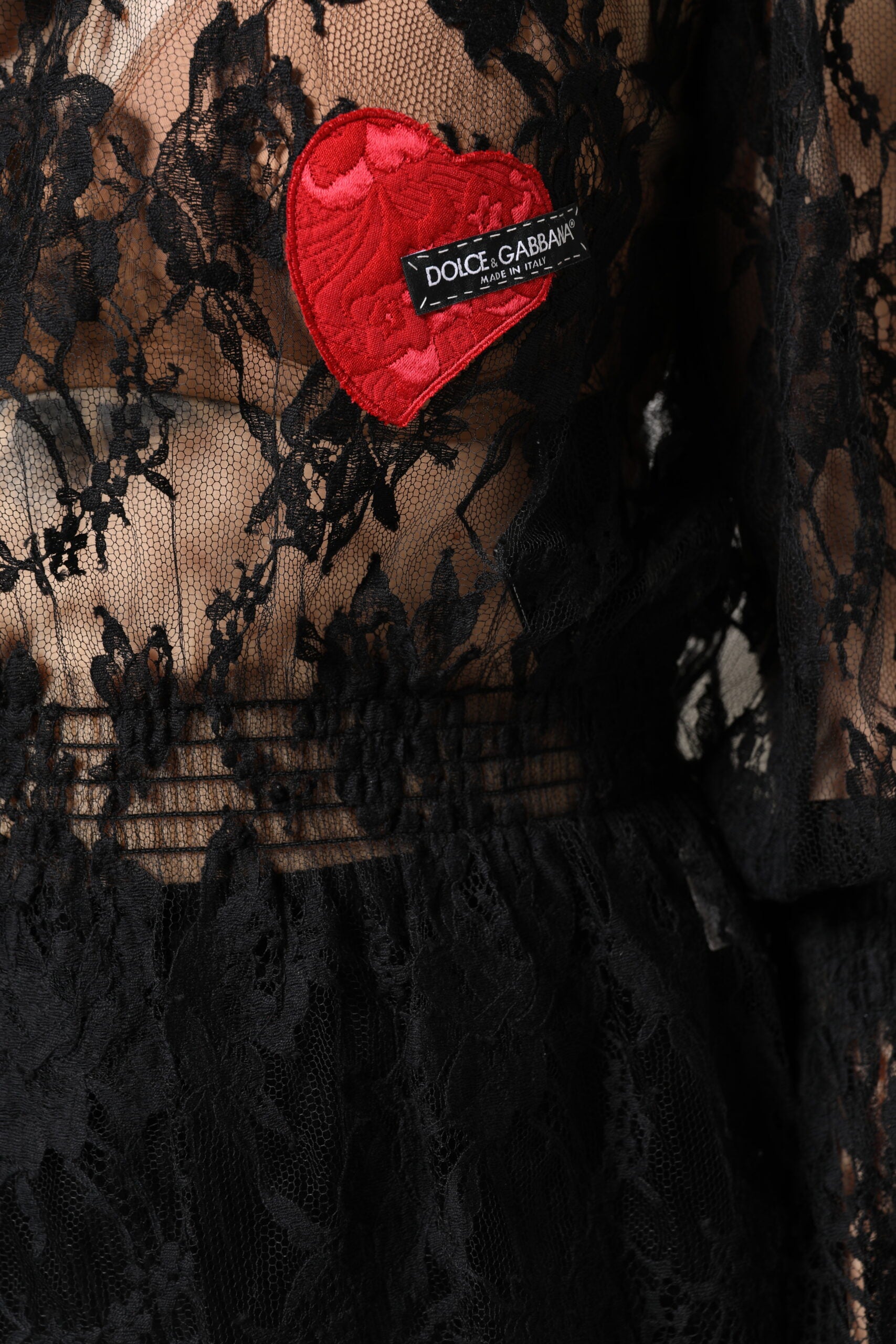 Dolce & Gabbana Schwarze Damenbluse aus Baumwolle mit Blumenstickerei