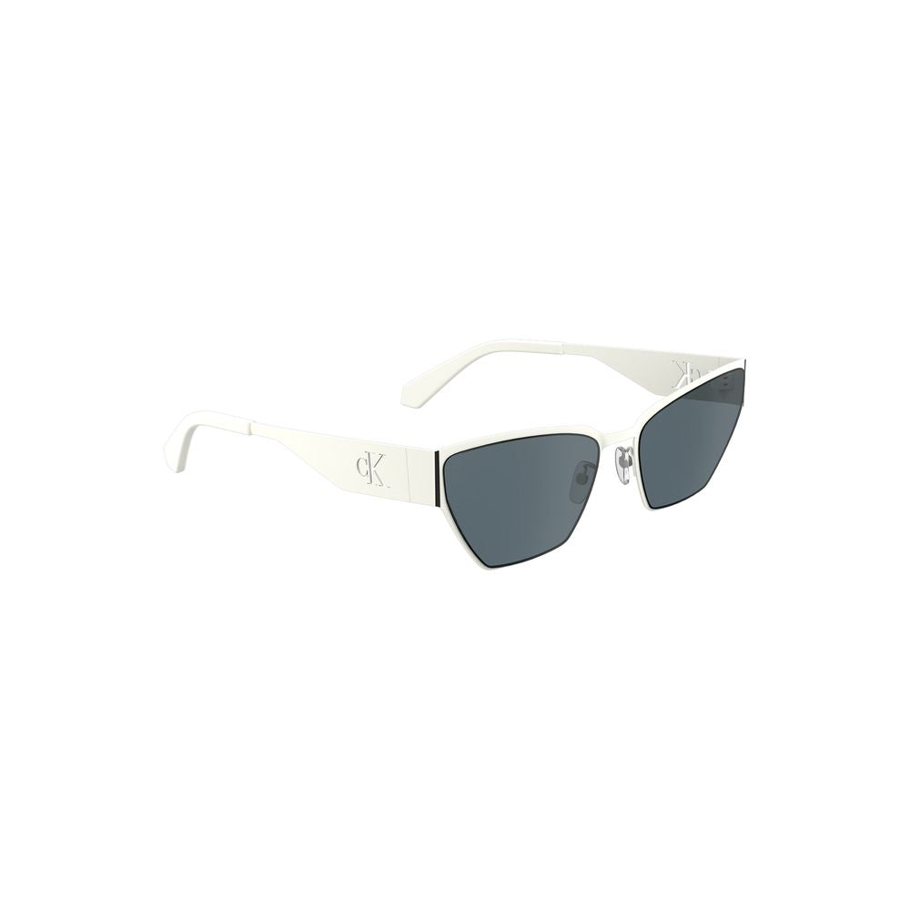 Calvin Klein Damen Sonnenbrille aus weißem Metall