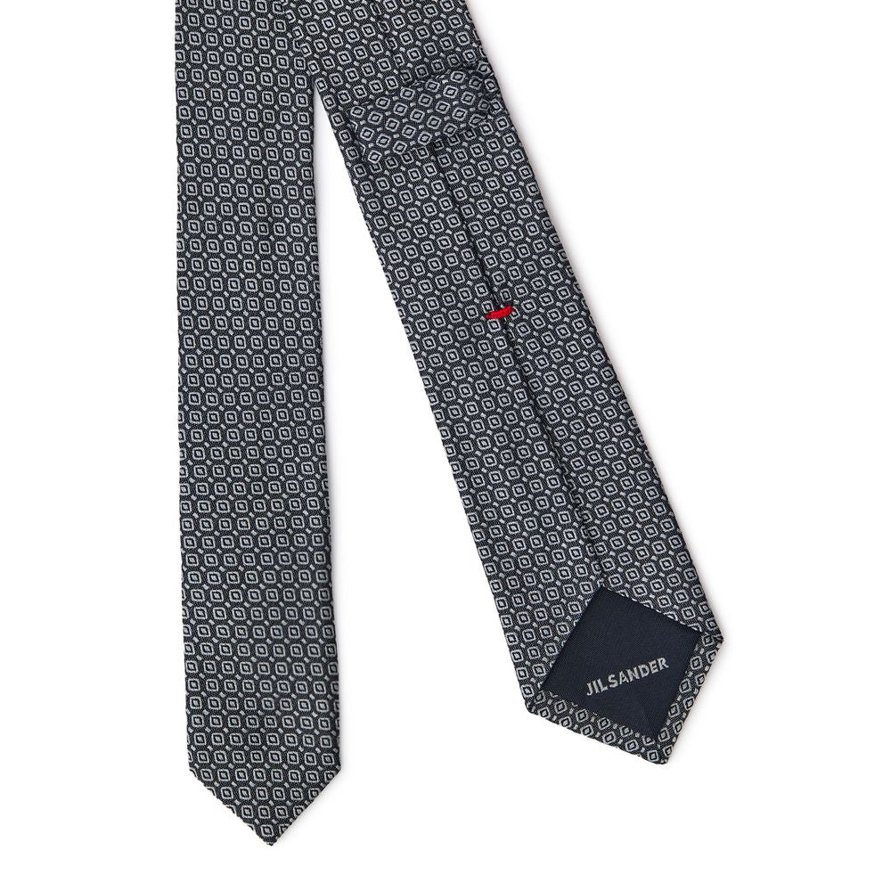 Jil Sander Gray Silk Tie