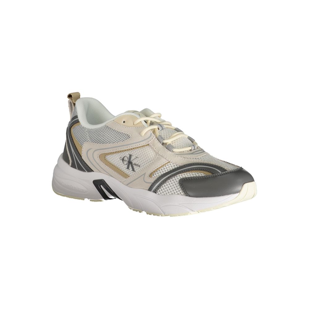 Baskets Calvin Klein homme en polyuréthane beige