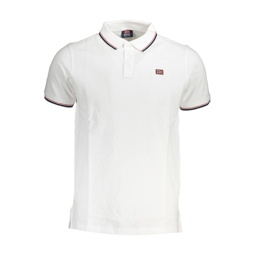 Polo homme en coton Bianco Norvège 1963