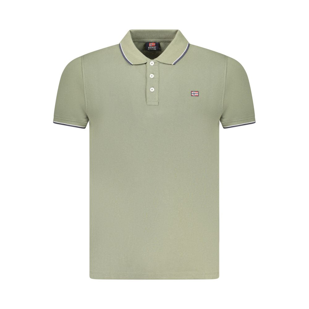 Norwegen 1963 Verde Baumwolle Herren Polo