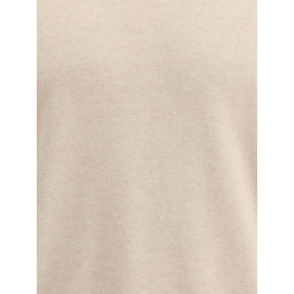 Brunello Cucinelli Beigefarbener Kaschmirpullover