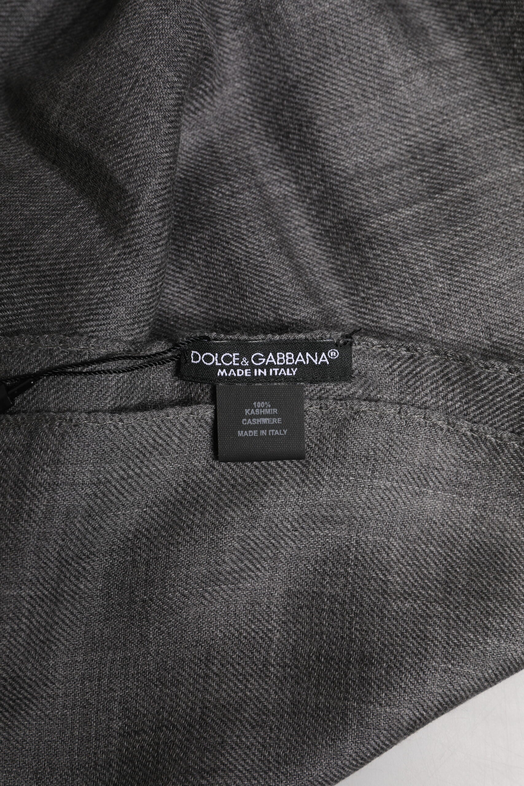 Dolce & Gabbana Tour de cou Logo Imprimé Écharpe Châle Cache-col Gris