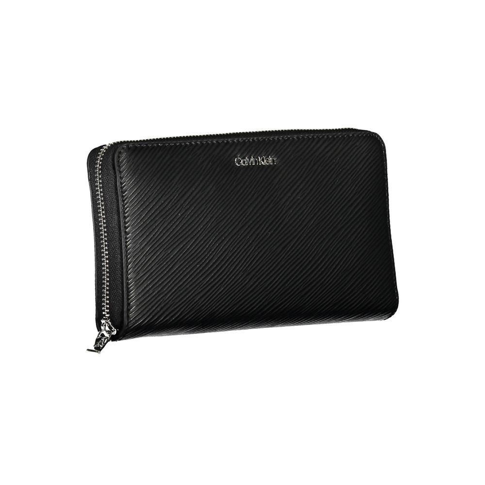 Calvin Klein Damen Geldbörse aus schwarzem Polyurethan