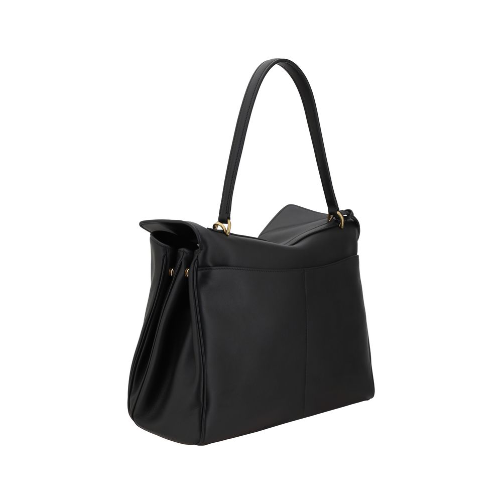 Balenciaga Black Calf Leather Bos Taurus Shoulder Bag