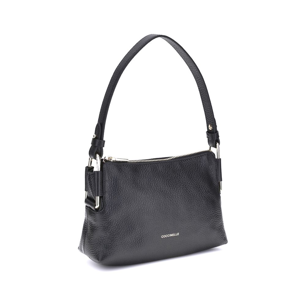 Coccinelle Black Calf Leather Bos Taurus Shoulder Bag