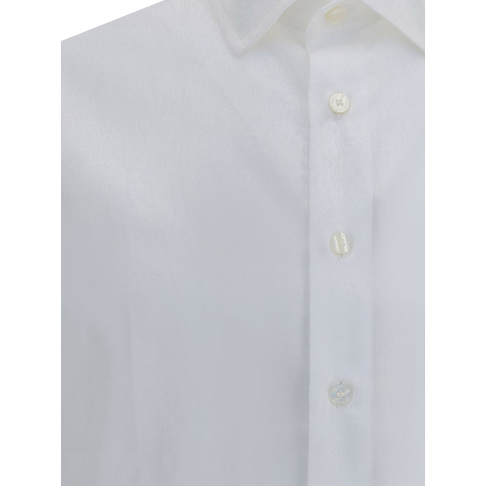 Etro White Cotton Dress Shirt