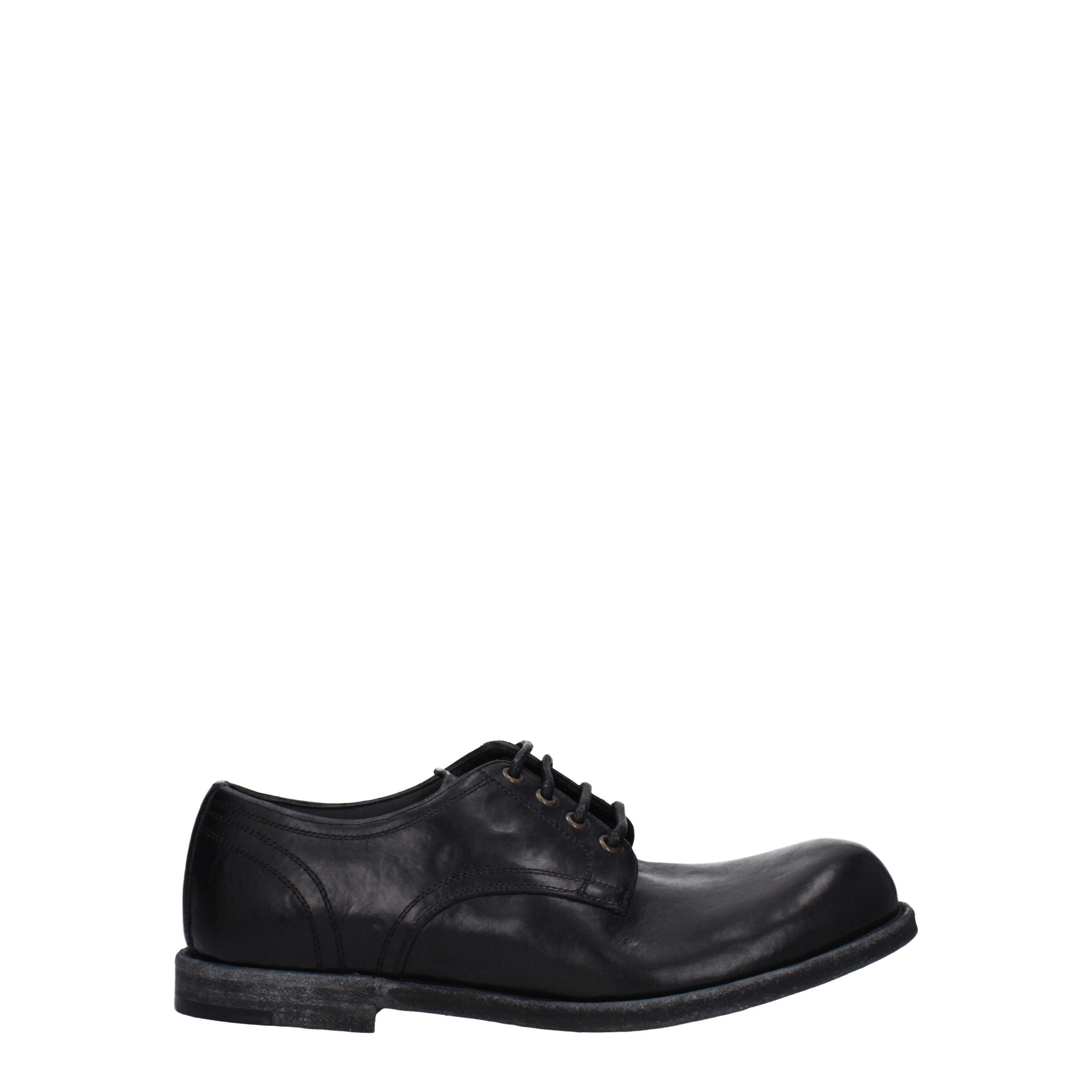 Dolce & Gabbana Black Leather Oxfords And Derbies