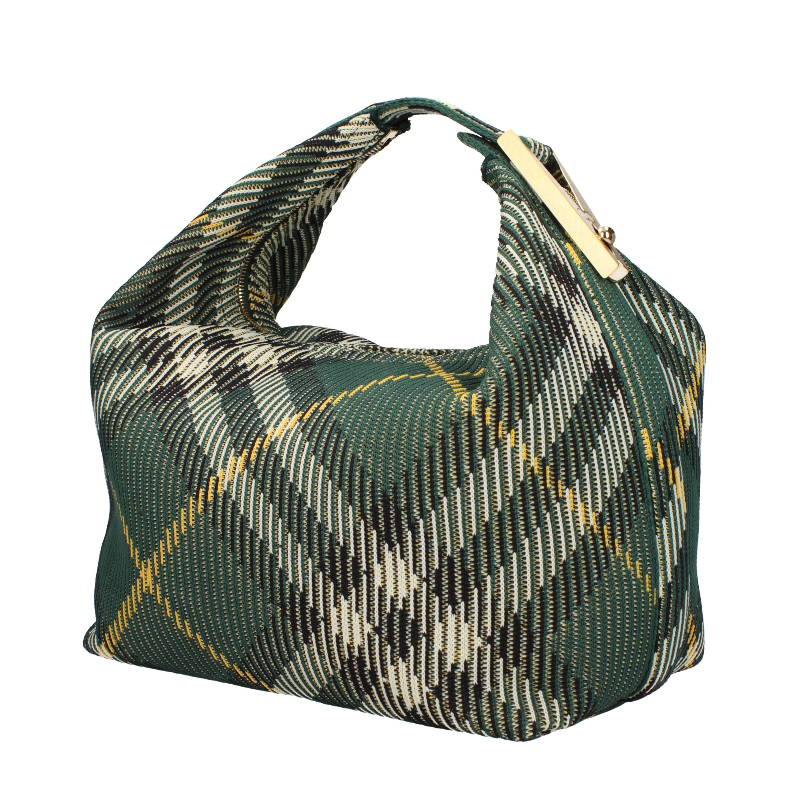 Burberry Green Fabric Handbag