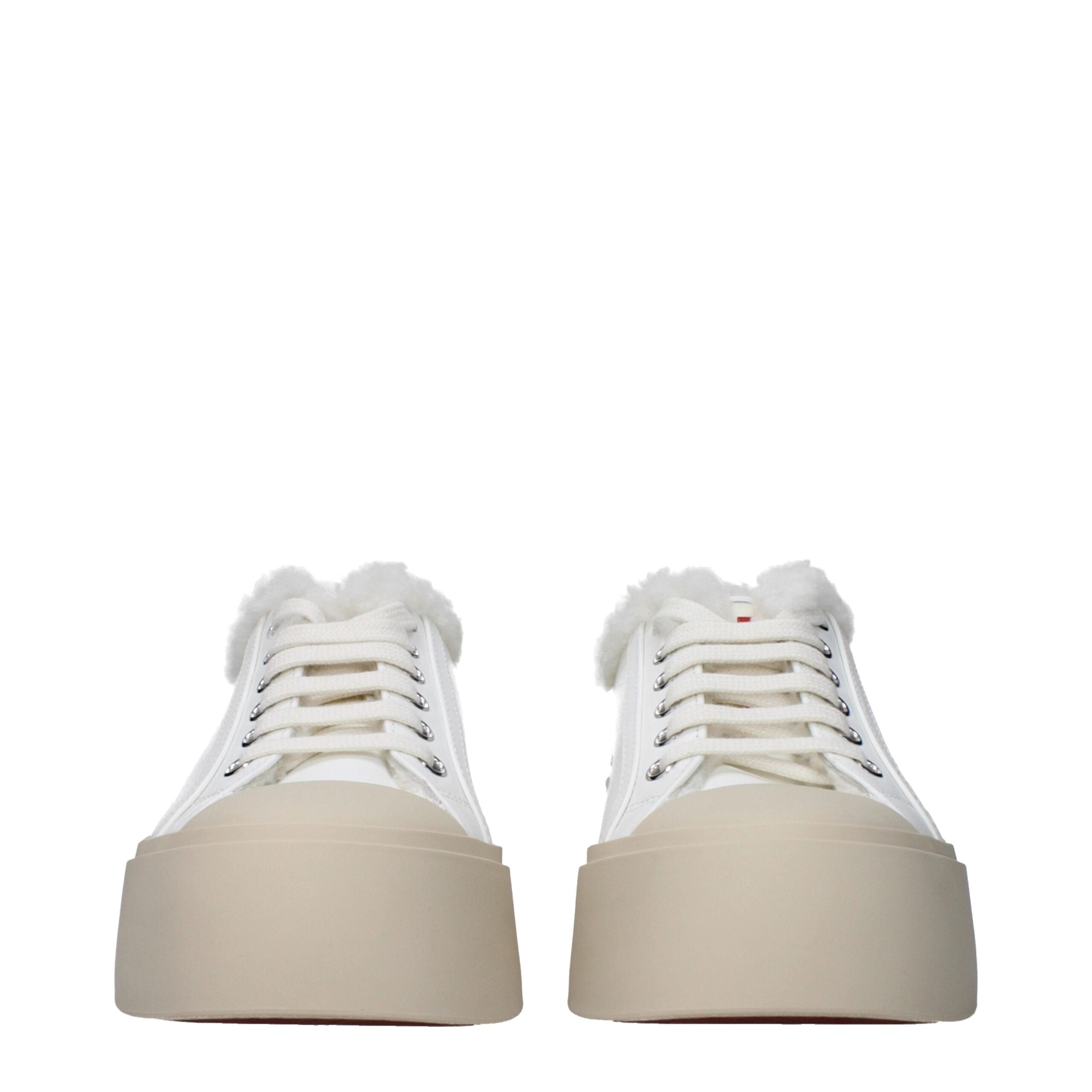 Marni White Leather Low Top Sneakers