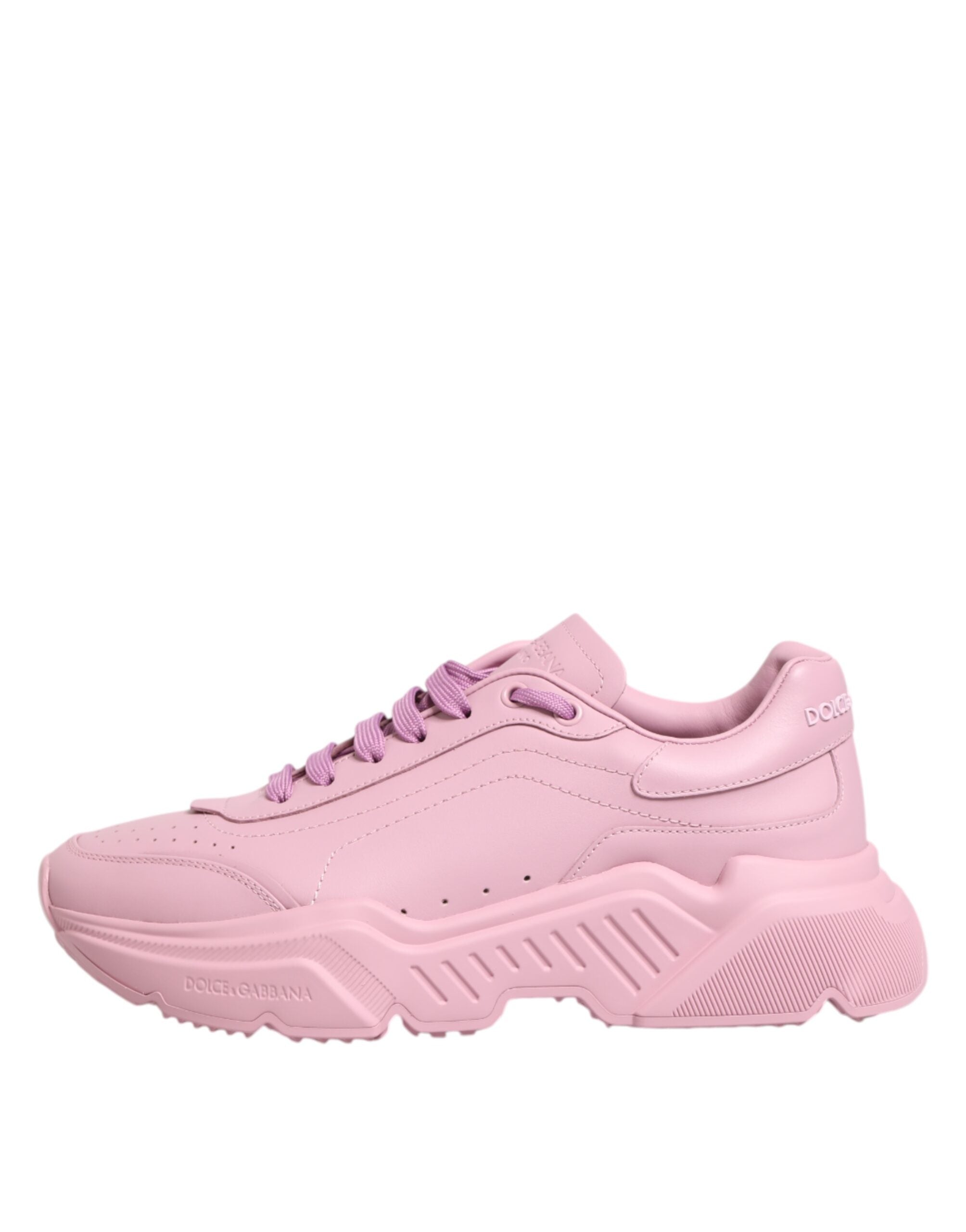 Dolce & Gabbana Pinke Leder Daymaster Low Top Sneakers Schuhe
