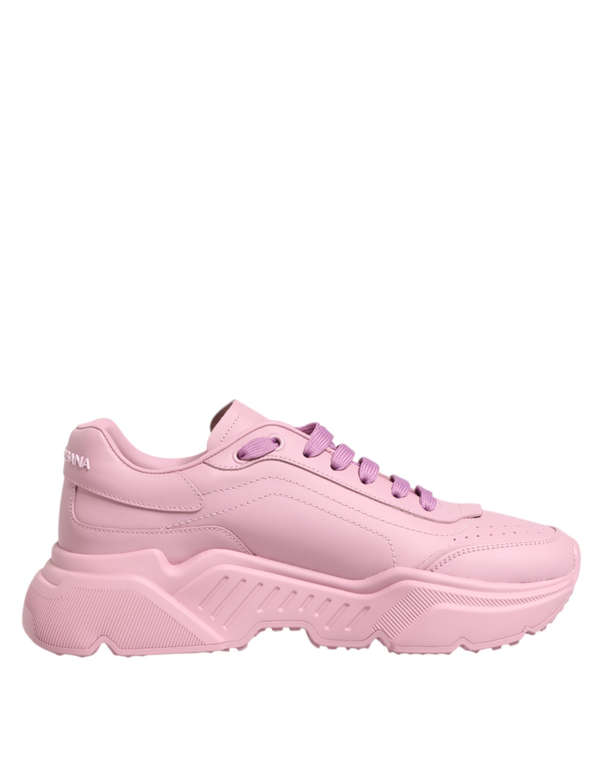 Dolce & Gabbana Pinke Leder Daymaster Low Top Sneakers Schuhe