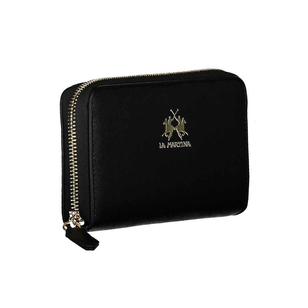 La Martina Black Polyethylene Wallet