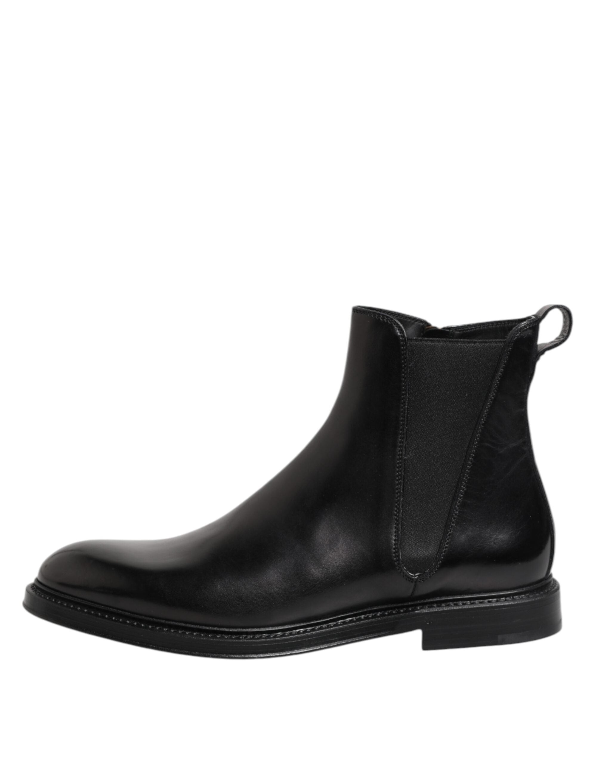 Bottes mi-mollet Chelsea Dolce & Gabbana en cuir noir