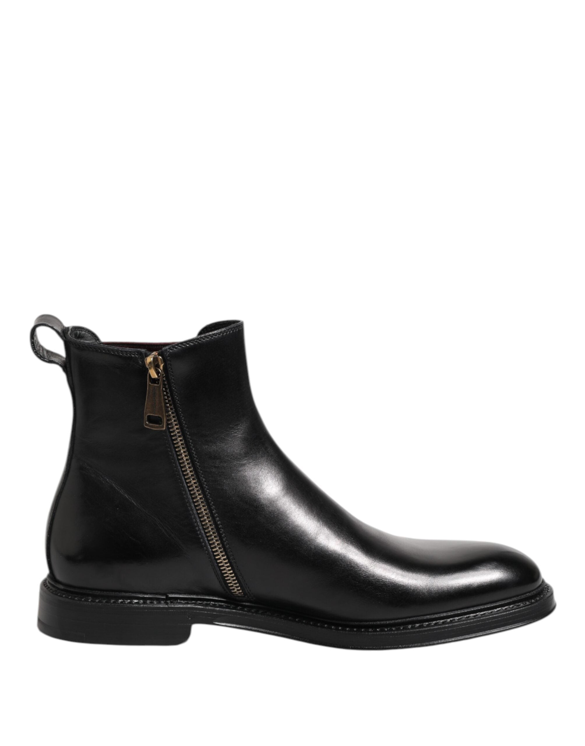 Bottes mi-mollet Chelsea Dolce & Gabbana en cuir noir
