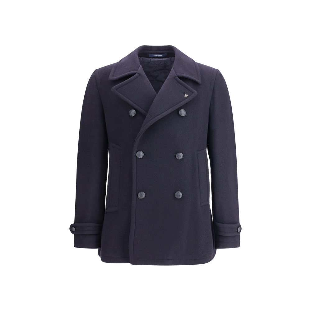 Tagliatore Blue Wool Coat