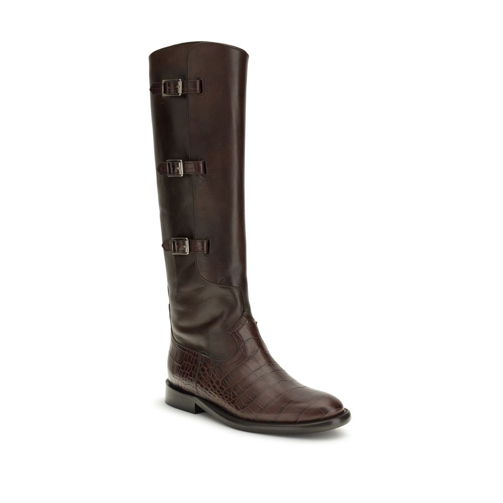 Paris Texas Brown Leather Boots