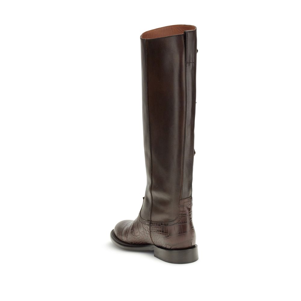 Paris Texas Brown Leather Boots