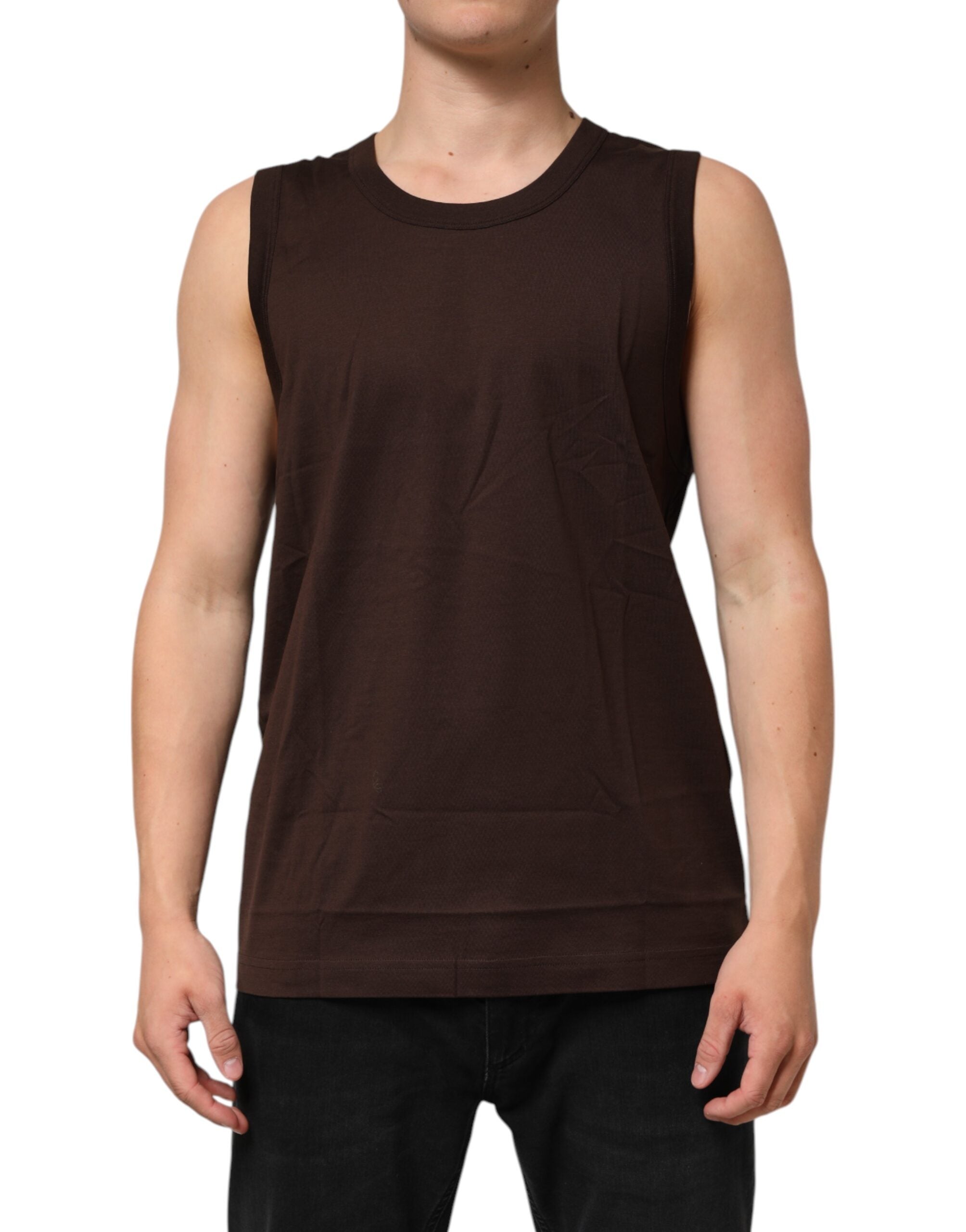 Débardeur homme sans manches Dolce & Gabbana en coton marron