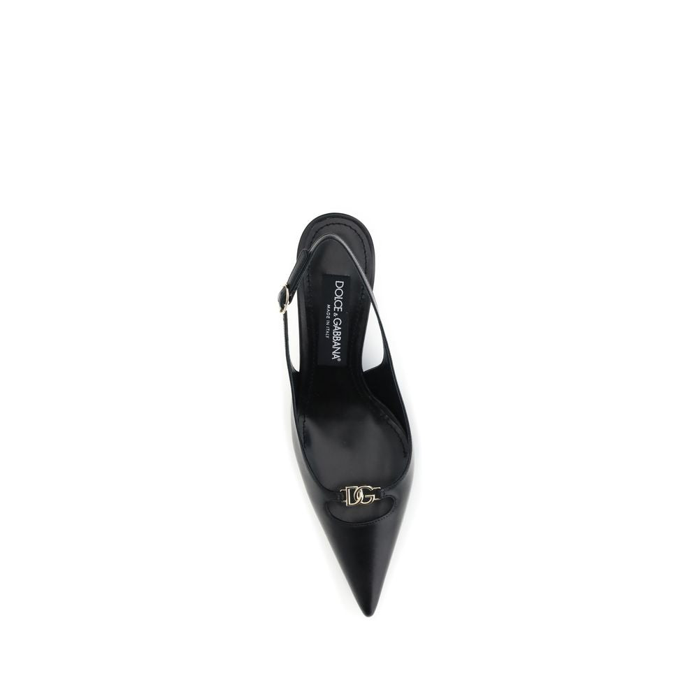 Dolce & Gabbana Black Goatskin High Heel Pumps