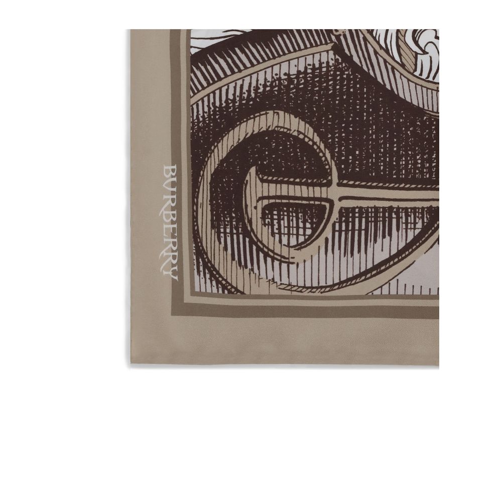 Écharpe en soie beige Burberry