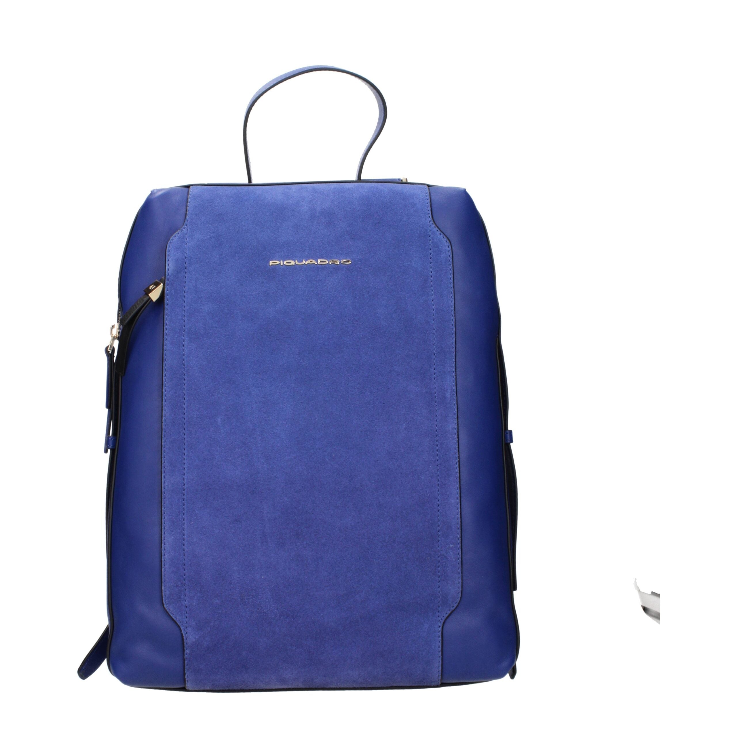 Piquadro Blue Leather Backpack