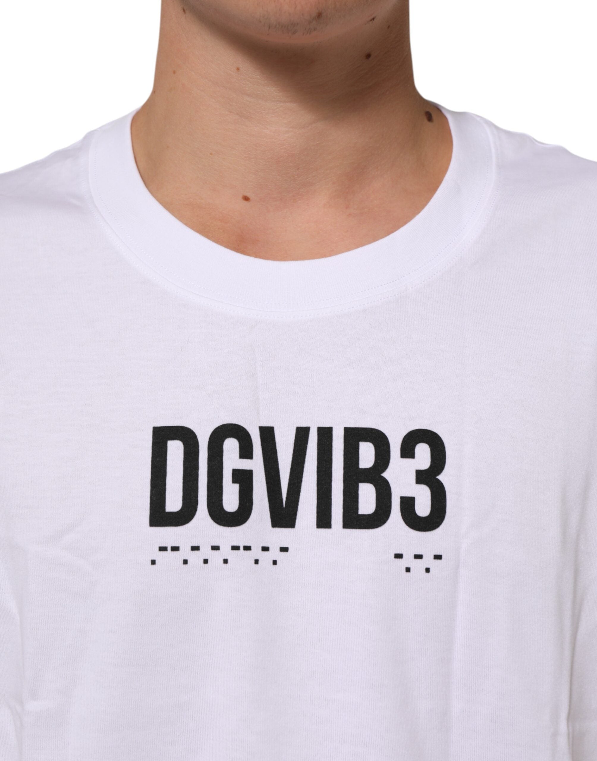 T-shirt débardeur sans manches imprimé en coton blanc Dolce & Gabbana