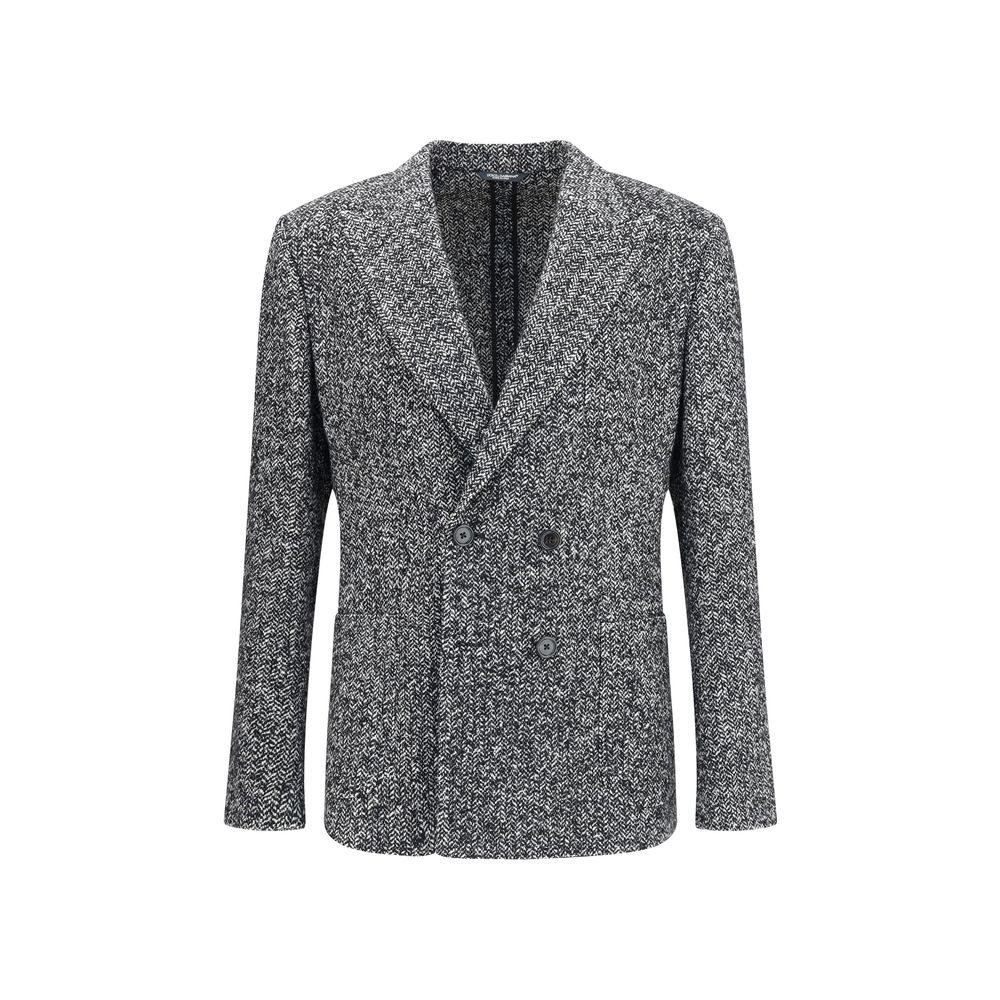 Dolce & Gabbana Gray Fleece Wool Coat