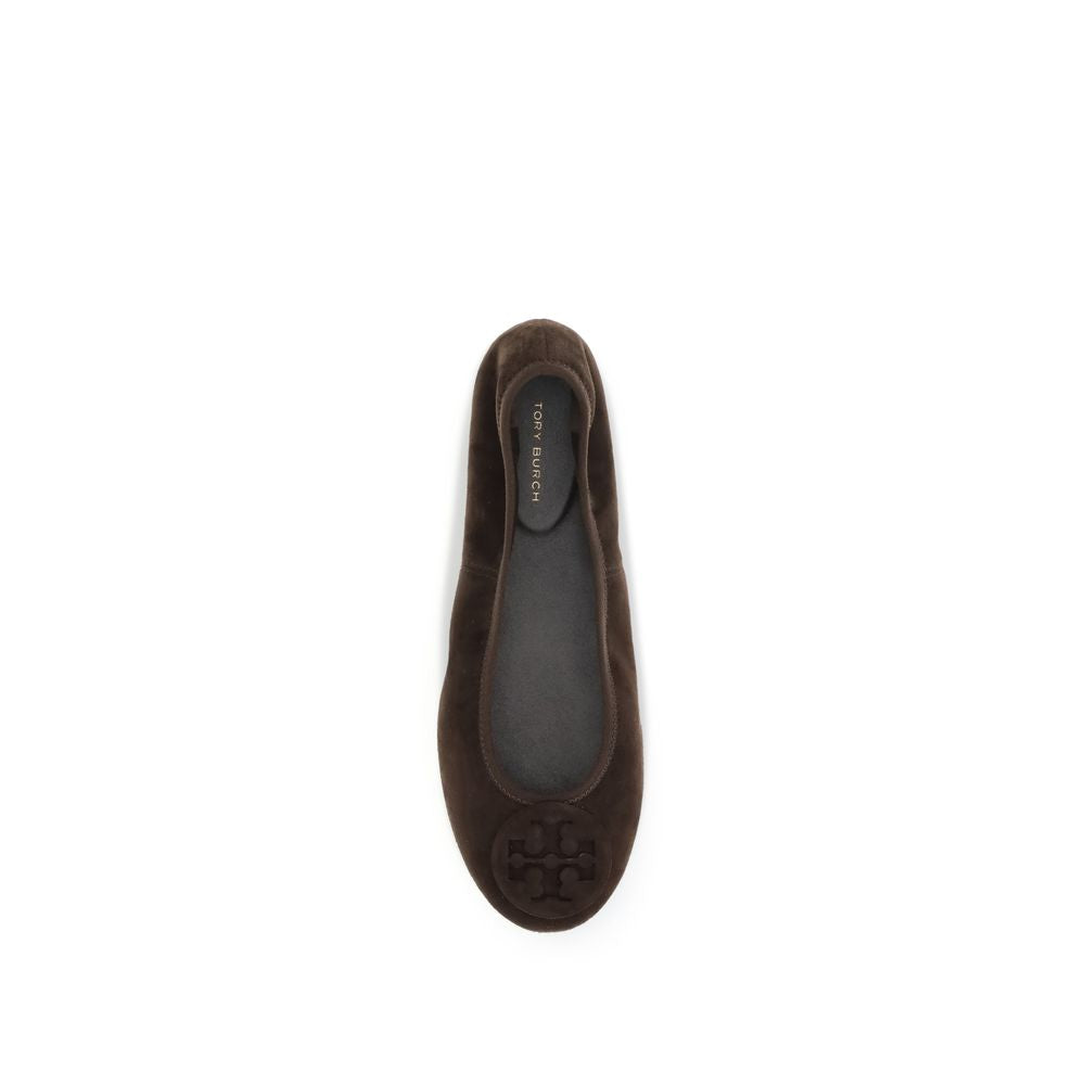 Tory Burch Brown Calf Leather Bos Taurus Ballet Flats