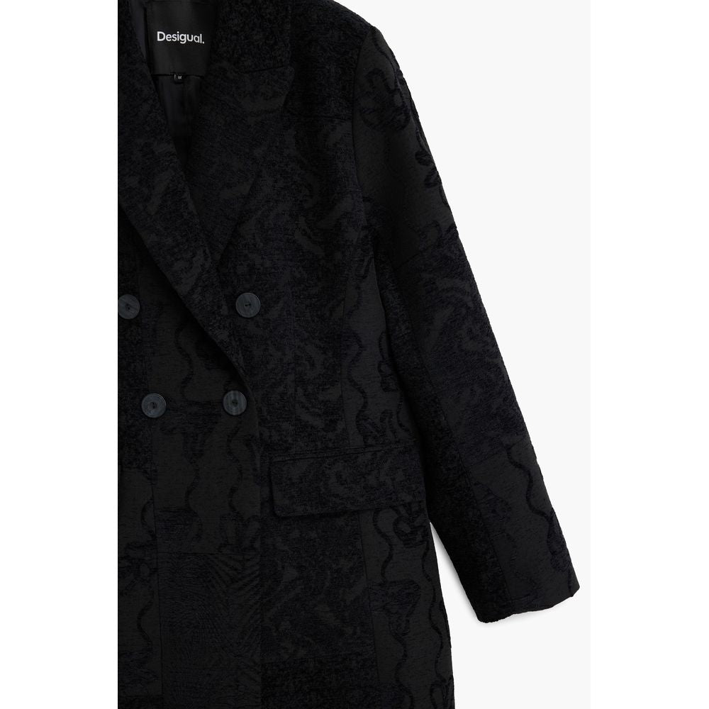 Desigual Black Polyester Women Coat