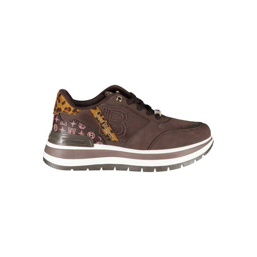 Laura Biagiotti Brown Polyester Women Sneaker