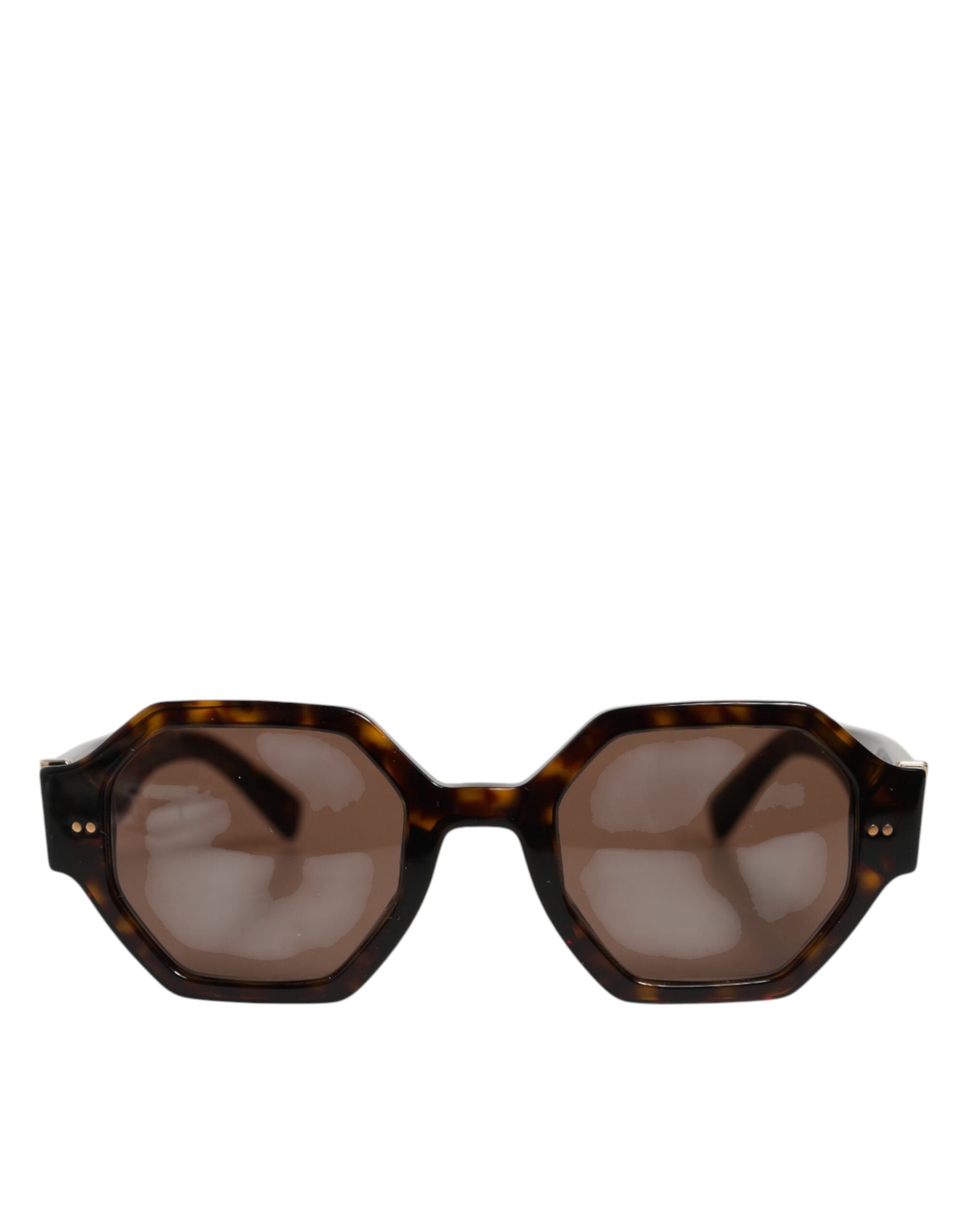 Dolce & Gabbana DG4379F Tortoiseshell Brown Acetate Geometric Shades Sunglasses