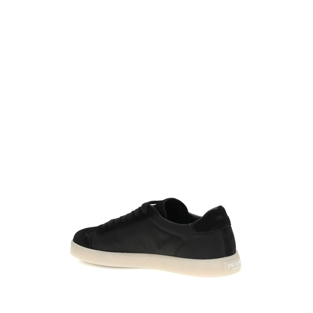 Prada Black Leather Low Top Sneakers
