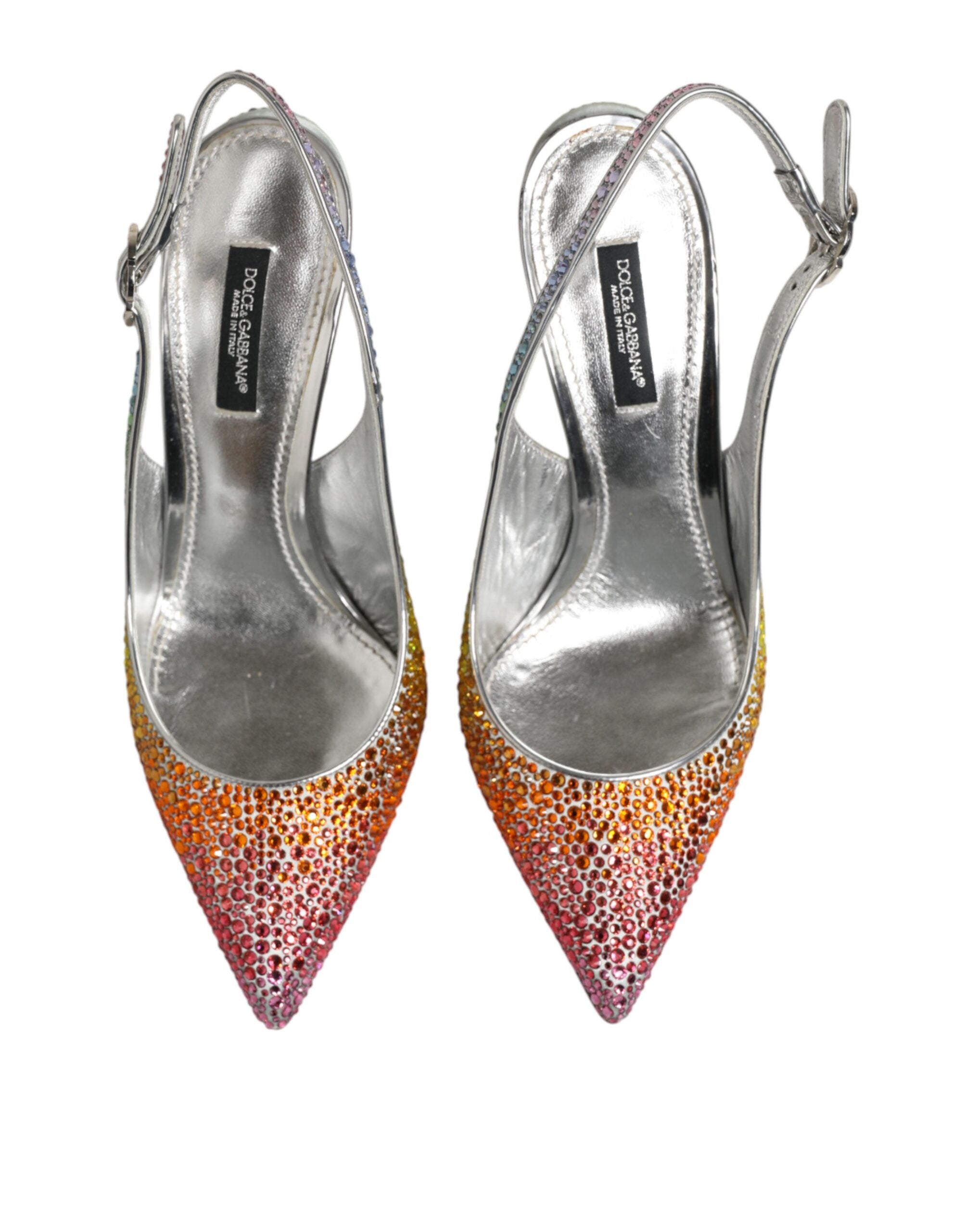 Dolce & Gabbana Multicolor Sequin Slingback Pumps Shoes