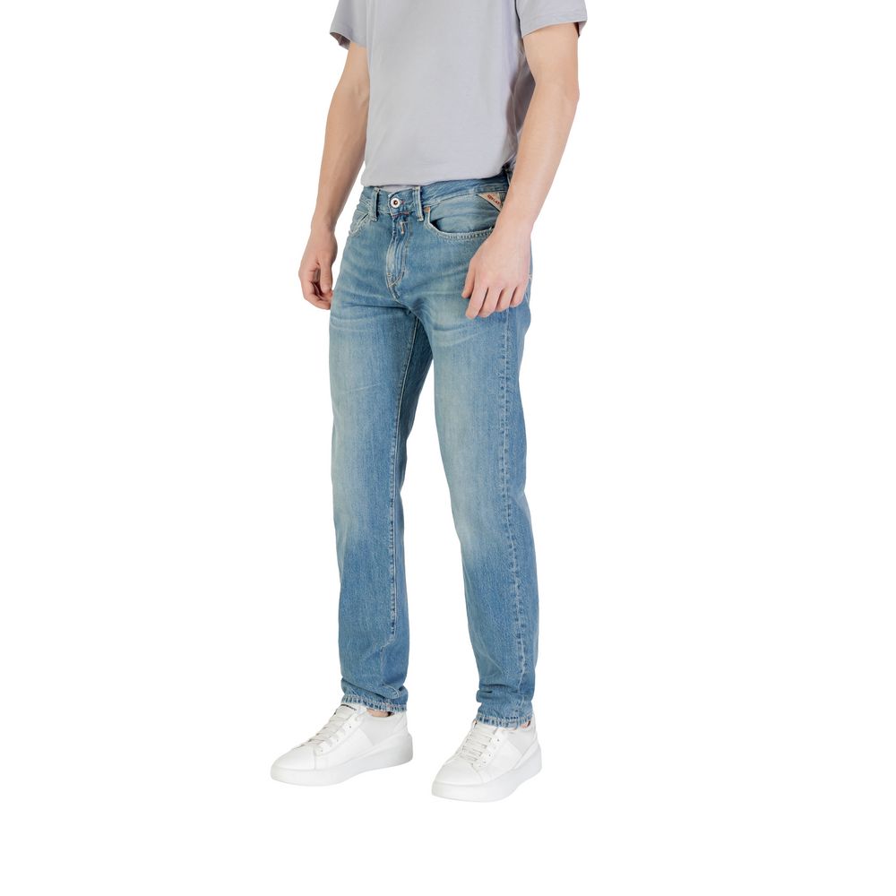 Replay Blue Cotton Skinny Jeans