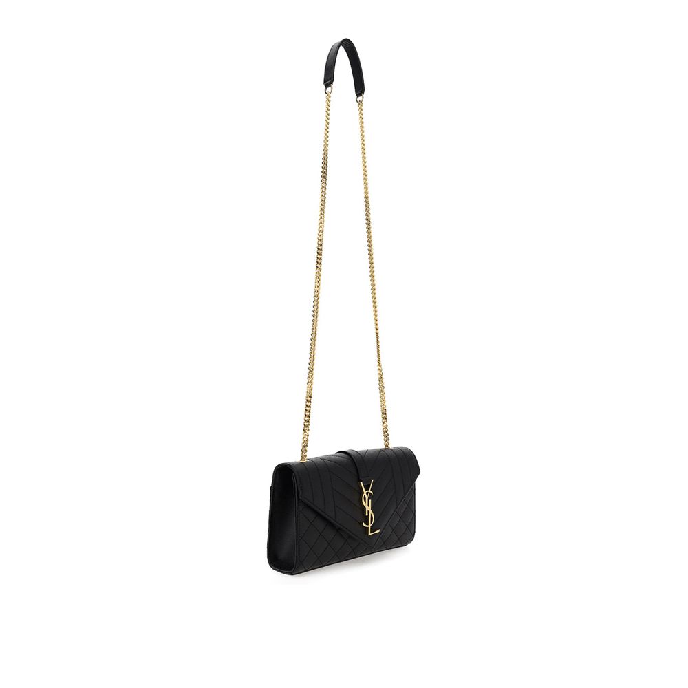 Saint Laurent Black Calf Leather Bos Taurus Shoulder Bag